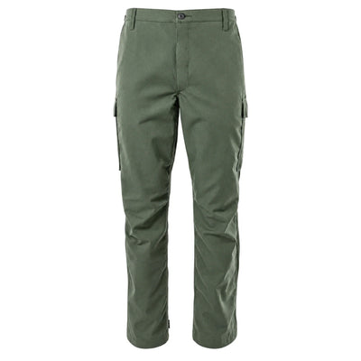 Green wildland firefighter cargo pants with belt loops and side utility pockets.
