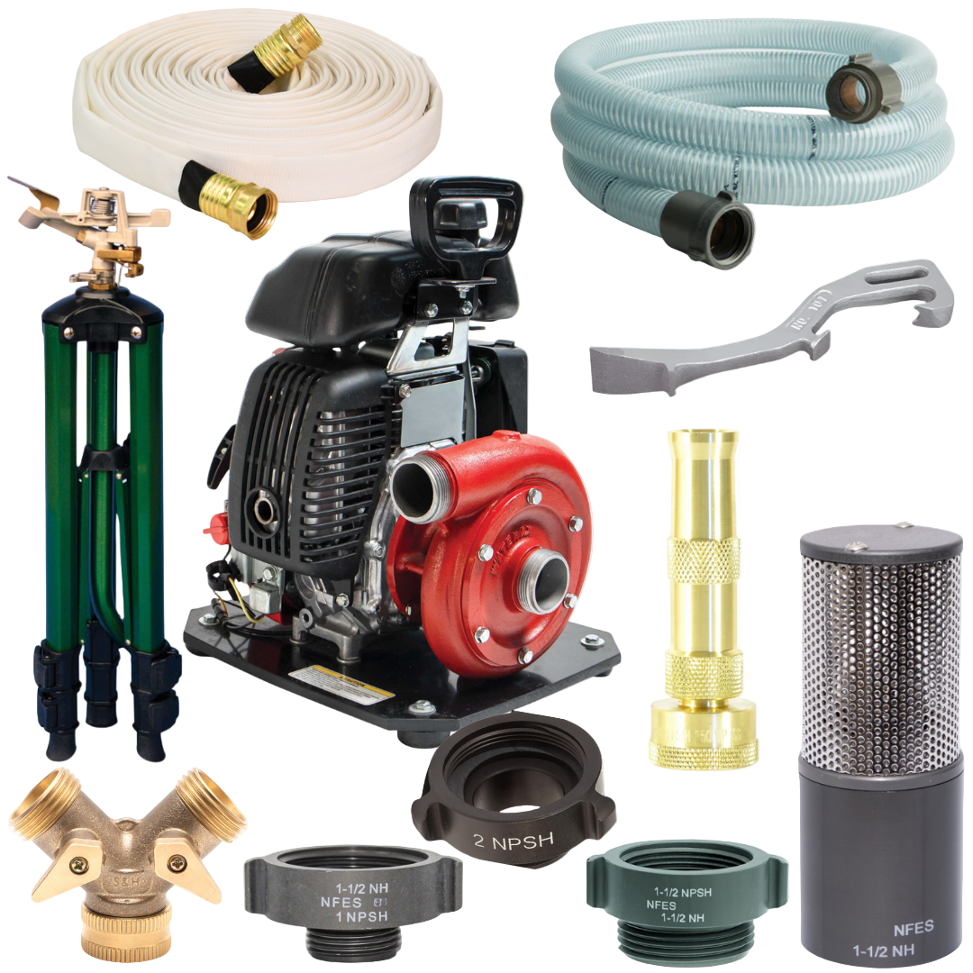 2-Pack 2-1/2 Inch NST Fire Hydrant Adapter Caps With Chains, Polycarbonate Red