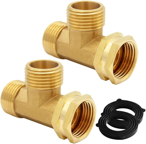 3/4" Hose Tee GHT 2-Pack