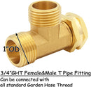 3/4" Hose Tee GHT 2-Pack-2